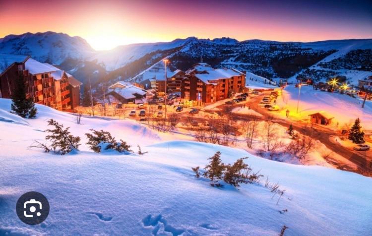 Sunny Studio 25 M2 Mountain View Balcony In Alpe D Huez District Eclose Alpe d'Huez Dış mekan fotoğraf